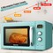 Costway 0.9Cu.ft. Retro Countertop Compact Microwave Oven 900W 8 Cooking Settings BlackGreenWhite
